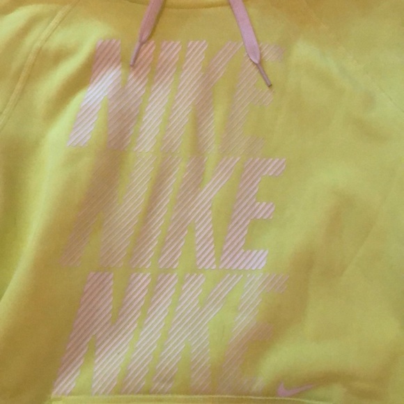 Nike Neon Yellow and White therma-fit Hoodie - Picture 2 of 7